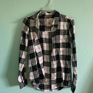Black and white checkered flannel